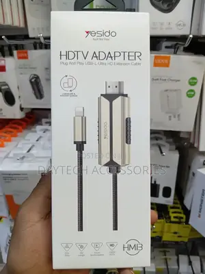 Yesido Lightning to Hdmi HDTV Adapter 1080p Braided 2m
