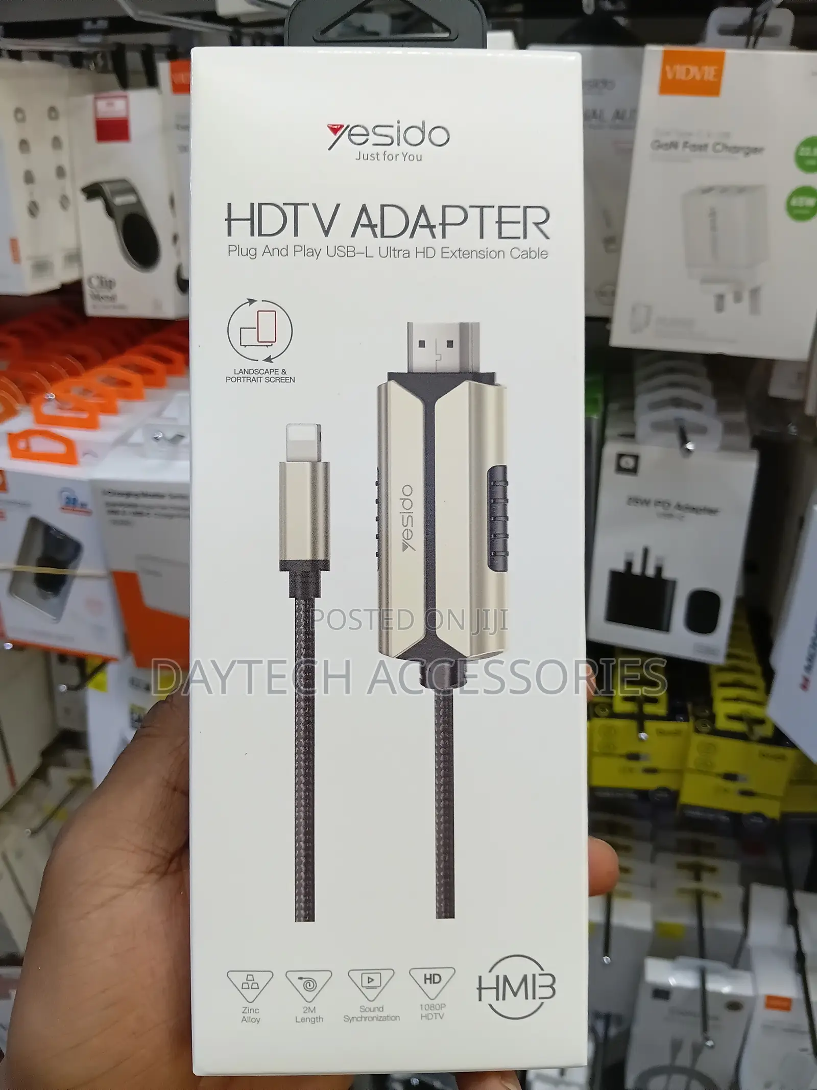 Yesido Lightning to Hdmi HDTV Adapter 1080p Braided 2m