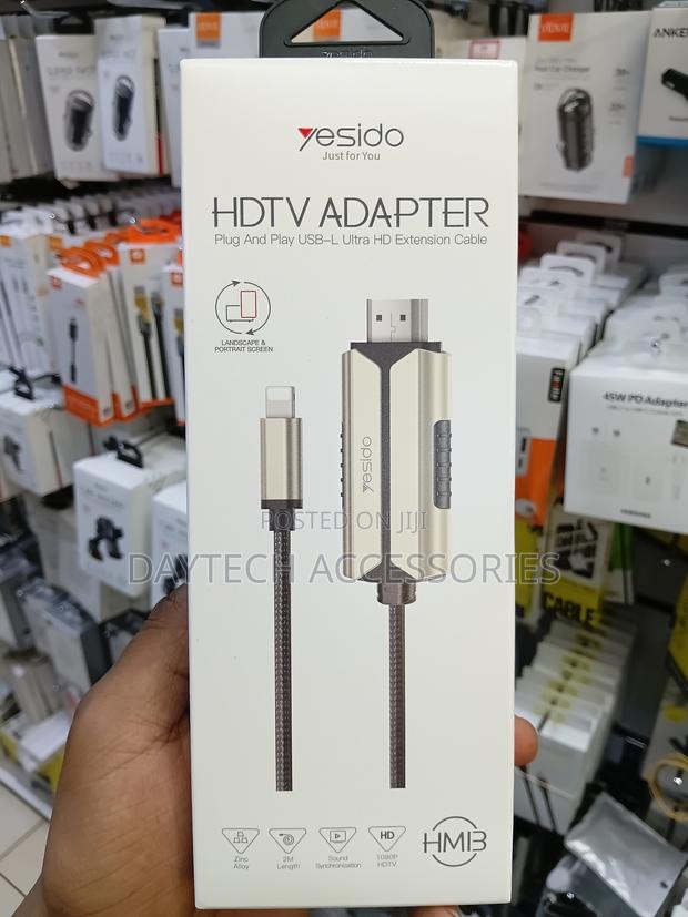 Yesido HM13 Lightning to HDMI HDTV Adapter Cable 2-Meter Braided Cable