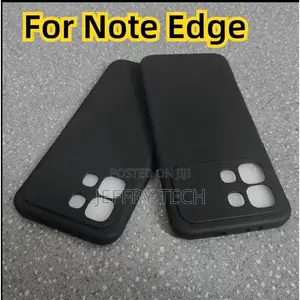 Infinix Note Edge Silicone Protective Case – Matte Black Elegance With