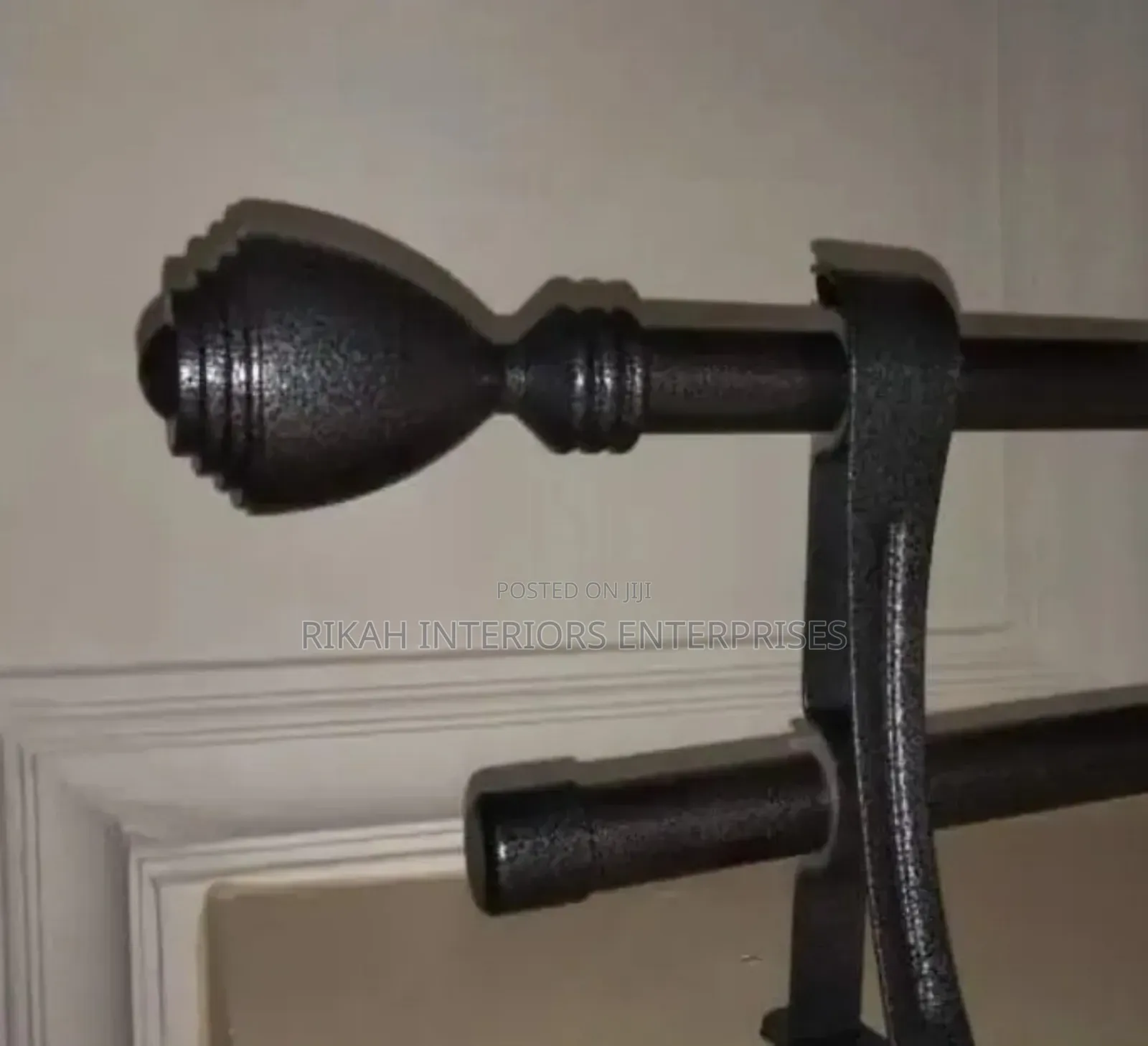 Powder Coated Jua Kali Curtain Rods Environmental Friendly Curtain Rod