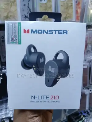 Monster N-Lite 210 Wireless Earbuds Bluetooth 5.4 Stereo Headphones.