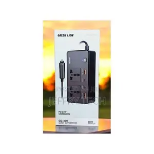 Green Lion Car Power Inverter 200W, 2×AC Universal Sockets, 2×USB-a 
