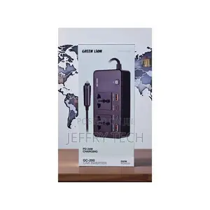 Green Lion Car Power Inverter 200W, 2×AC Universal Sockets, 2×USB-a 