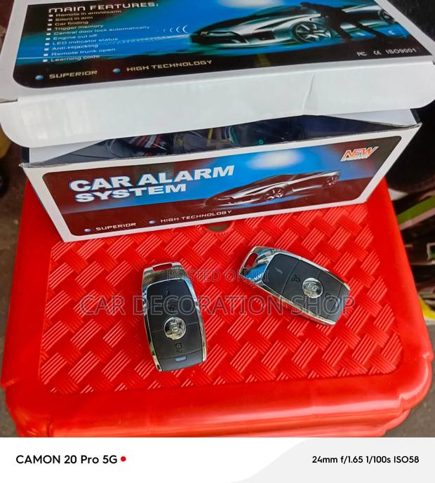 Generic 12v Car Alarm System With 2key Fob Remote Control
