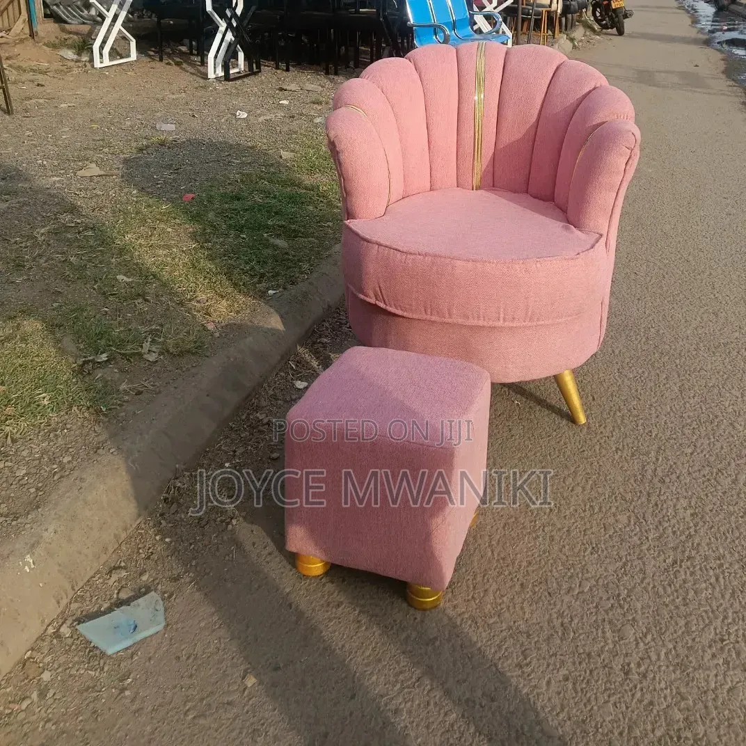 Matching Pedicure Seat and a Stool, Baby Pink 