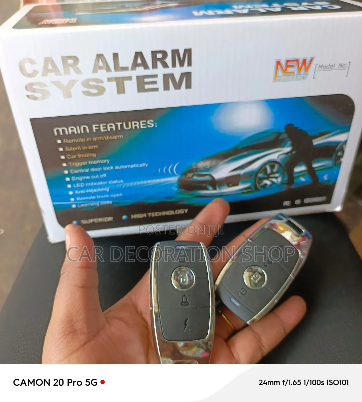 Car Alarm System With Luxury Aesthetic Remote Style