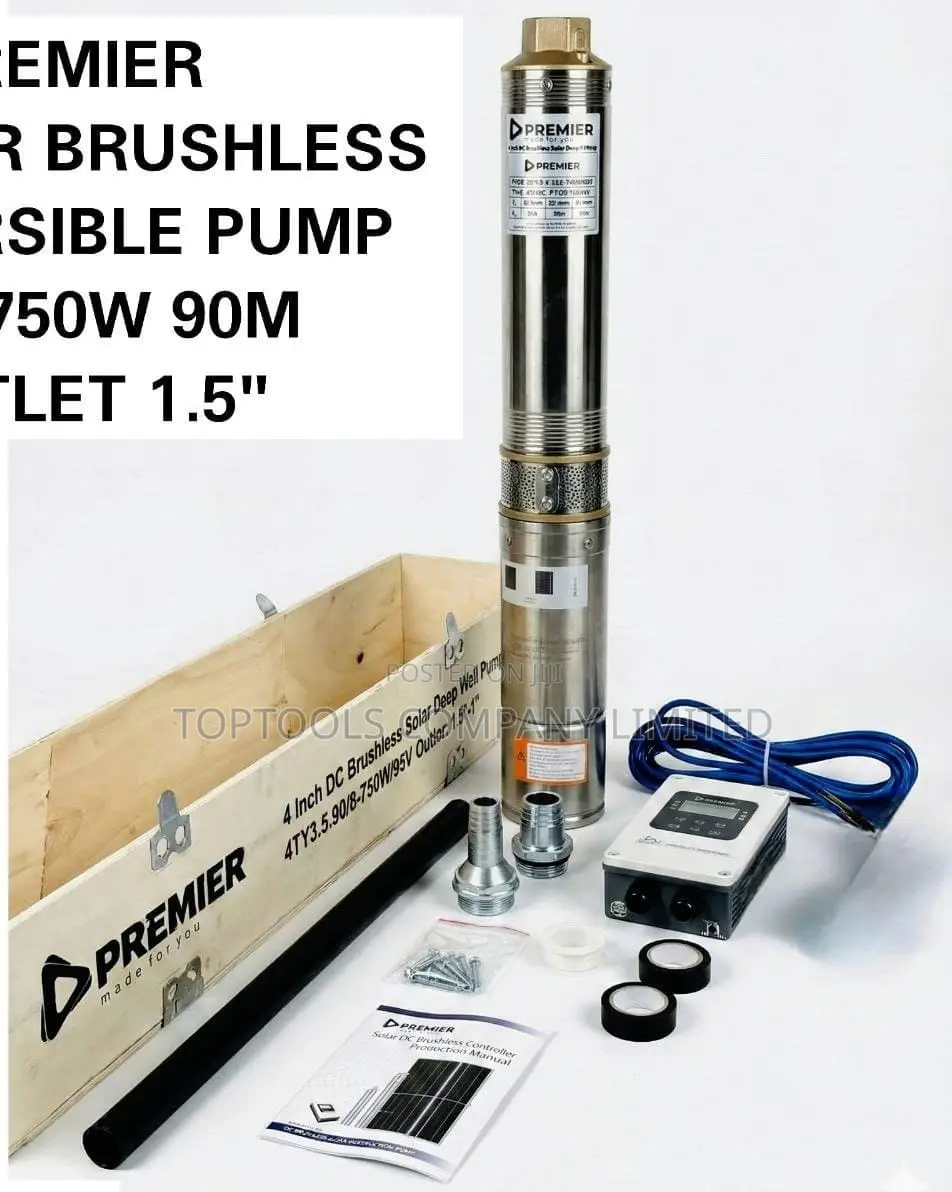 Premier Dc Solar 96v 750w 90m Brushless Submersible Waterpump