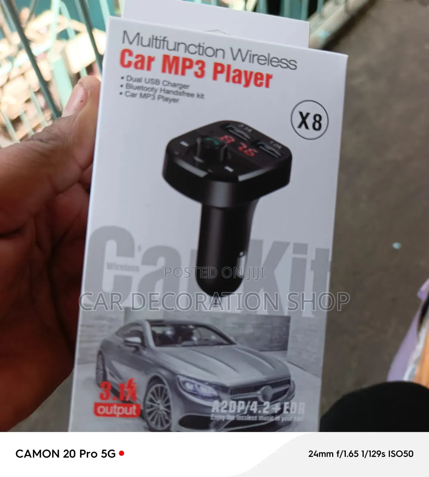 FM Transmitter Aux Modulator Bluetooth Kit Ouput 5v ,2usb Port