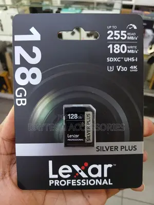 Lexar Silver Plus 128GB UHS-I V30 (205mb/S) SDXC Memory Card