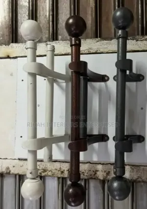 Powdered Coated Jua Kali Curtain Rods Environmental Friendly Justin
