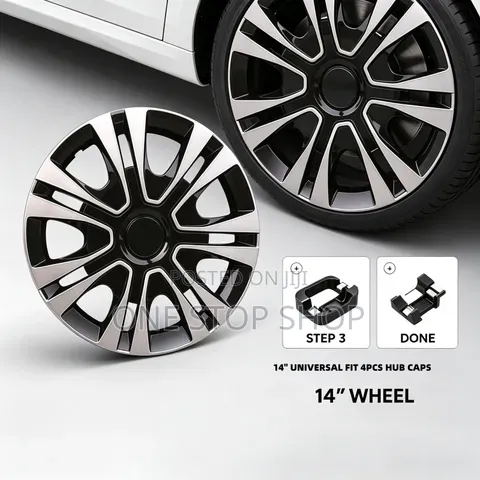14" Durable Abs Plastic Wheel Caps With Snap on Retention Ring