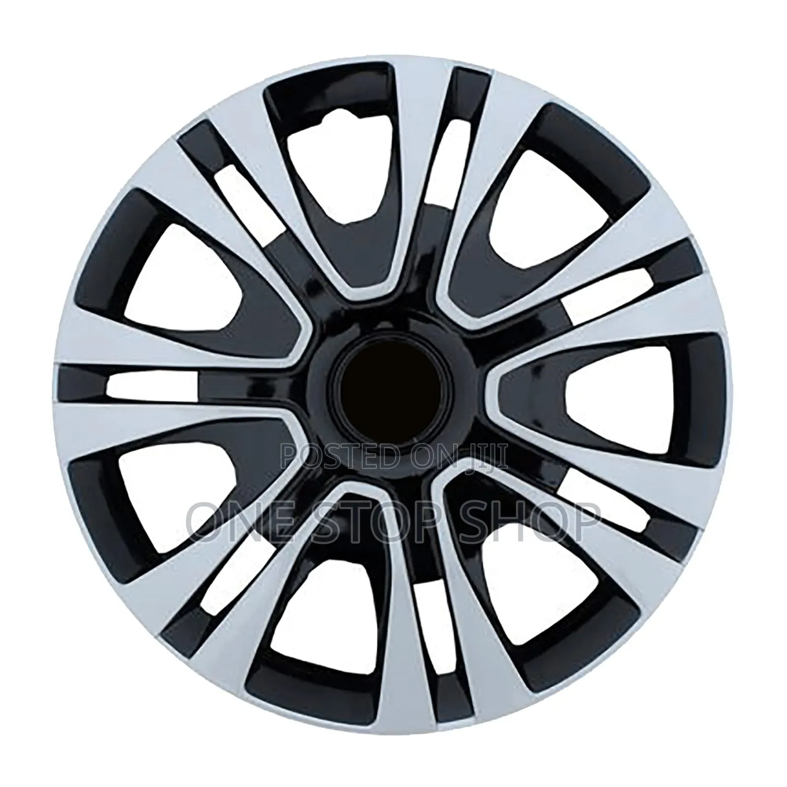 15" Silver Black Wheel Caps Resistant to Impacts, Scratches, Weather