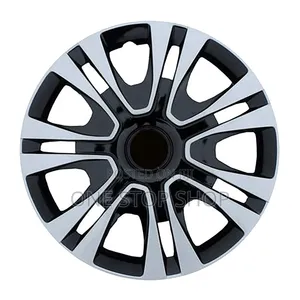 15" Silver Black Wheel Caps Resistant to Impacts, Scratches, Weather