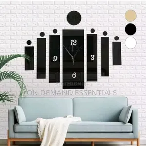 Acrylic Gold, Silver and Black DIY Clock