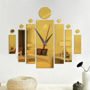 Acrylic Gold, Silver and Black DIY Clock