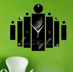 Acrylic Gold, Silver and Black DIY Clock