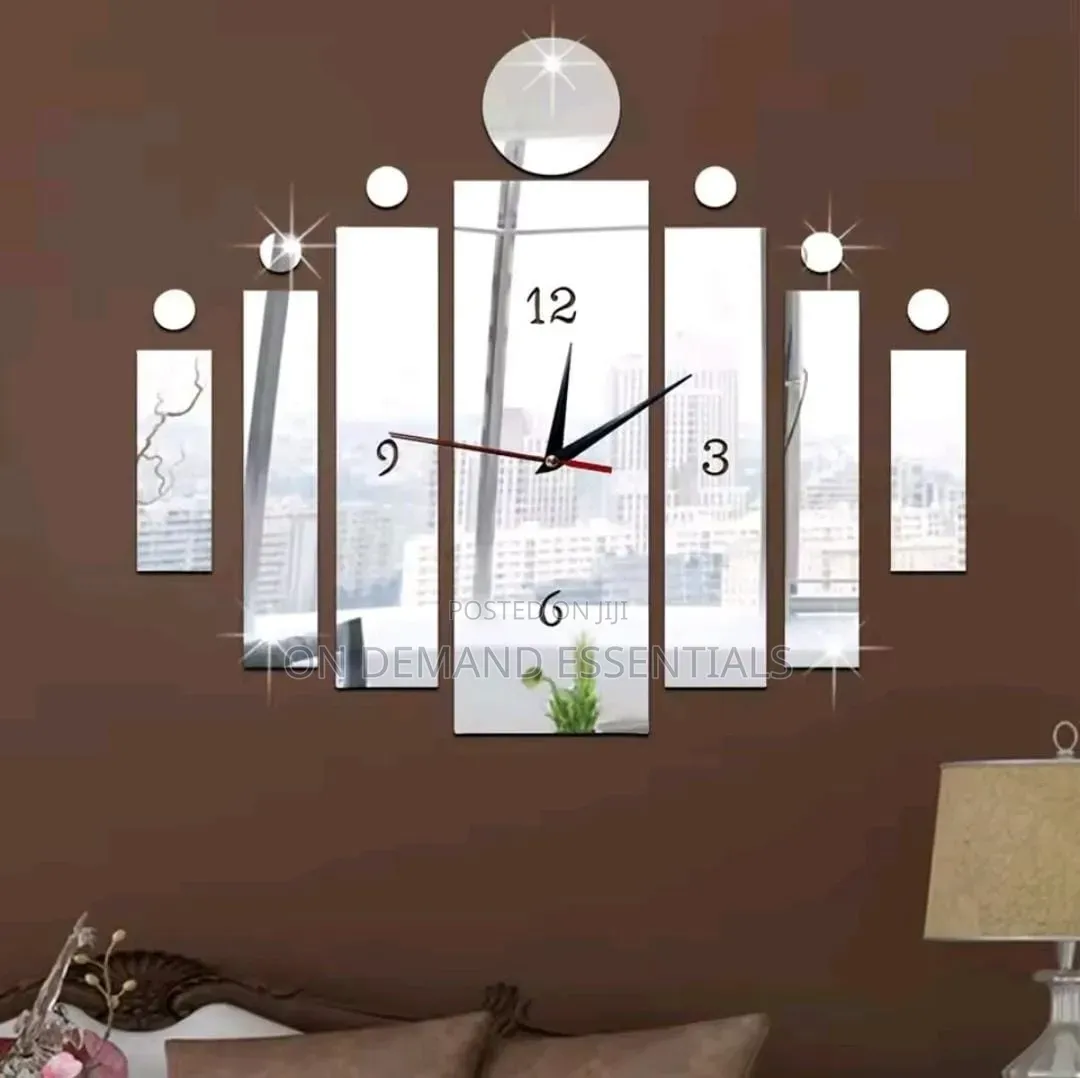 Acrylic Gold, Silver and Black DIY Clock