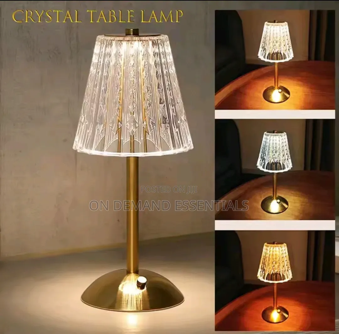 Lovely Diamond Crystal Bedside Lamp With Different Light Modes