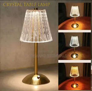 Lovely Diamond Crystal Bedside Lamp With Different Light Modes