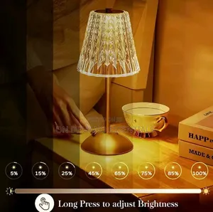 Lovely Diamond Crystal Bedside Lamp With Different Light Modes