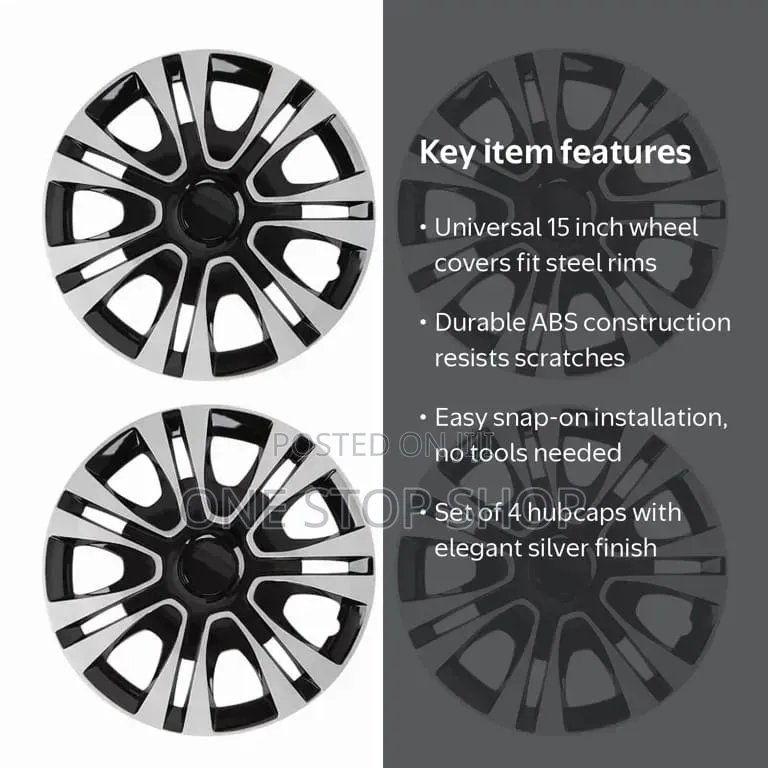 Universal 14" Wheel Covers for Steel Rims Set of 4 PC