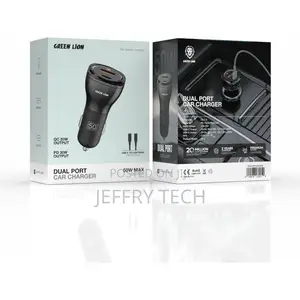 Green Lion Dual Port Car Charger,50W Max Output With C-Lightning Cable