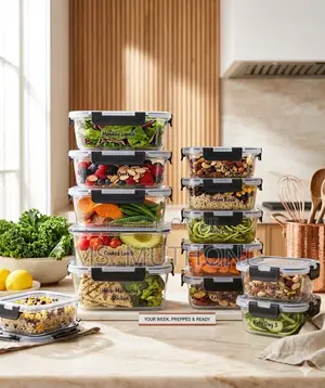 10-Piece Food-Grade Glass Container Set