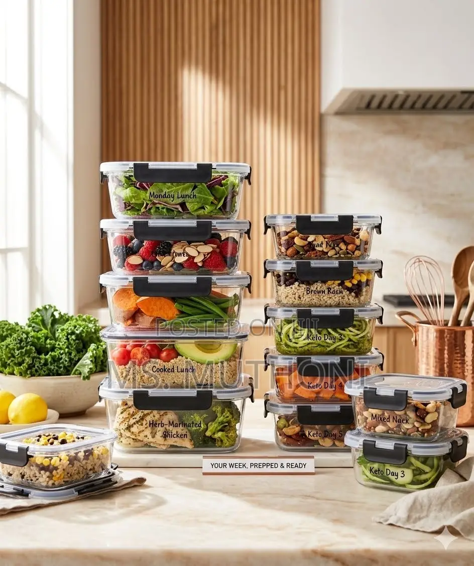 10-Piece Food-Grade Glass Container Set