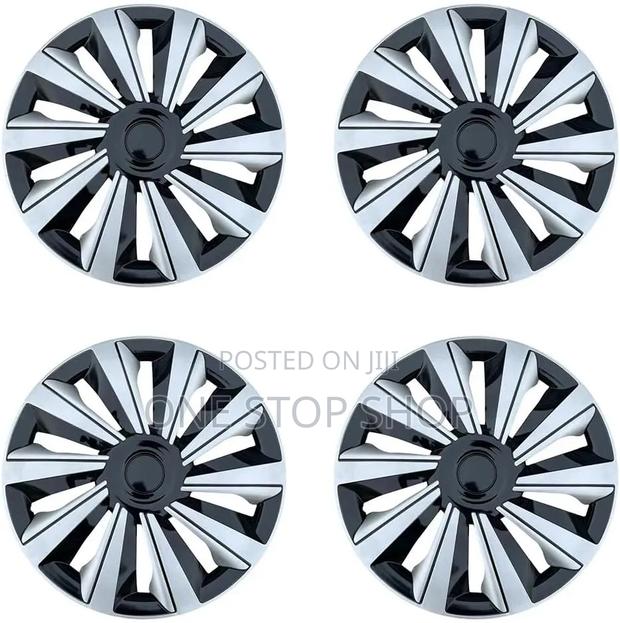 14" Universal Multi_spoke Wheel Caps With Striking Dual Tonefinish