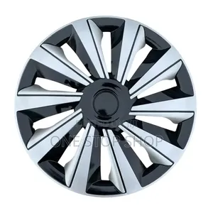 15" Wheel Caps With Black Inner Recessed Pattern 4pcs