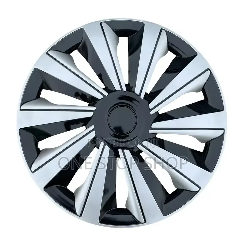 15" Wheel Caps With Black Inner Recessed Pattern 4pcs