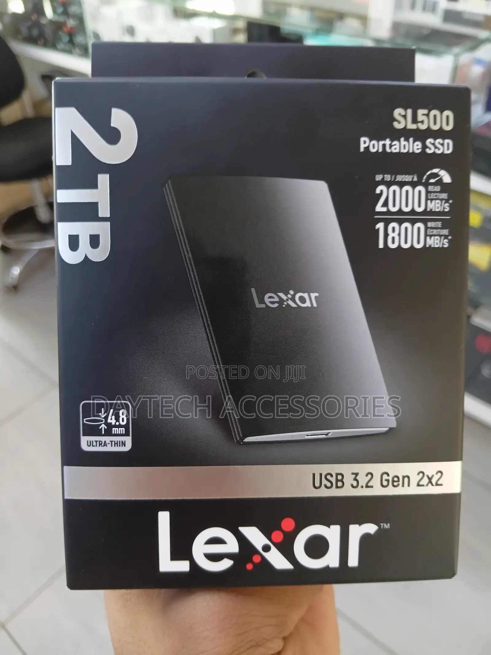 The Lexar SL500 2TB Portable SSD Ultra-Thin External Solid-State Drive