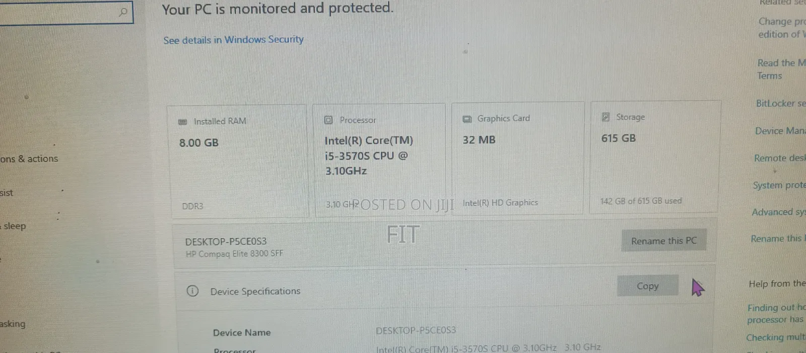 Desktop Computer HP EliteDesk 800 8GB Intel Core i5 HDD 500GB
