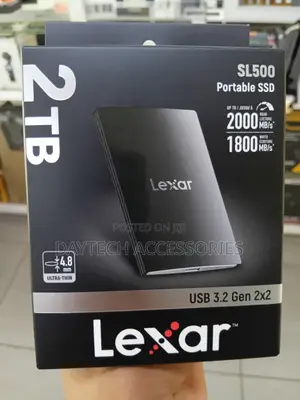 LEXAR SL500 Portable External SSD 2TB - Black