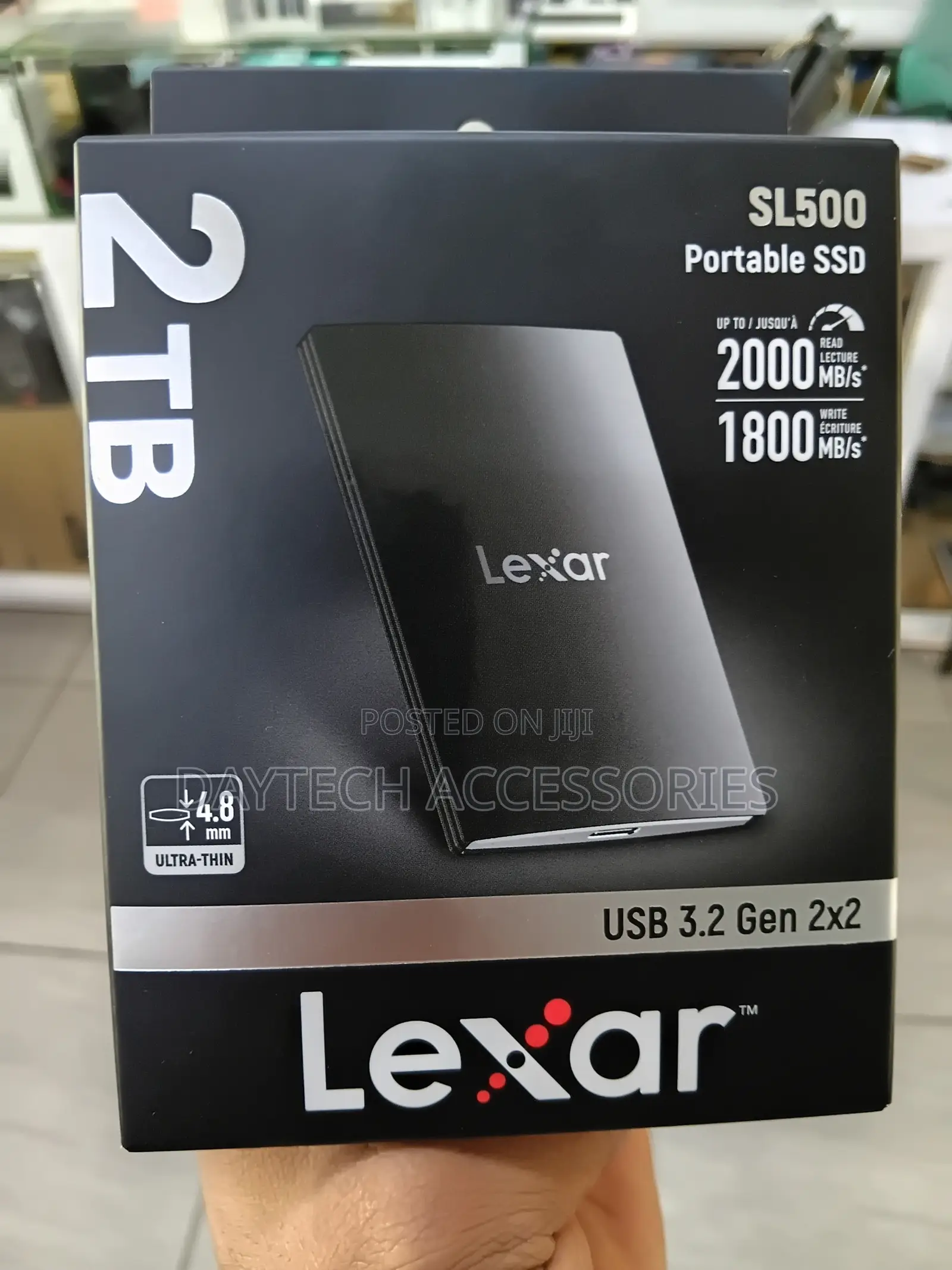 LEXAR SL500 Portable External SSD 2TB - Black