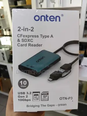 The Onten OTN-P3 2-in-2 Memory Card Reader.