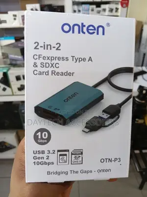 The Onten OTN-P3 2-in-2 Memory Card Reader.