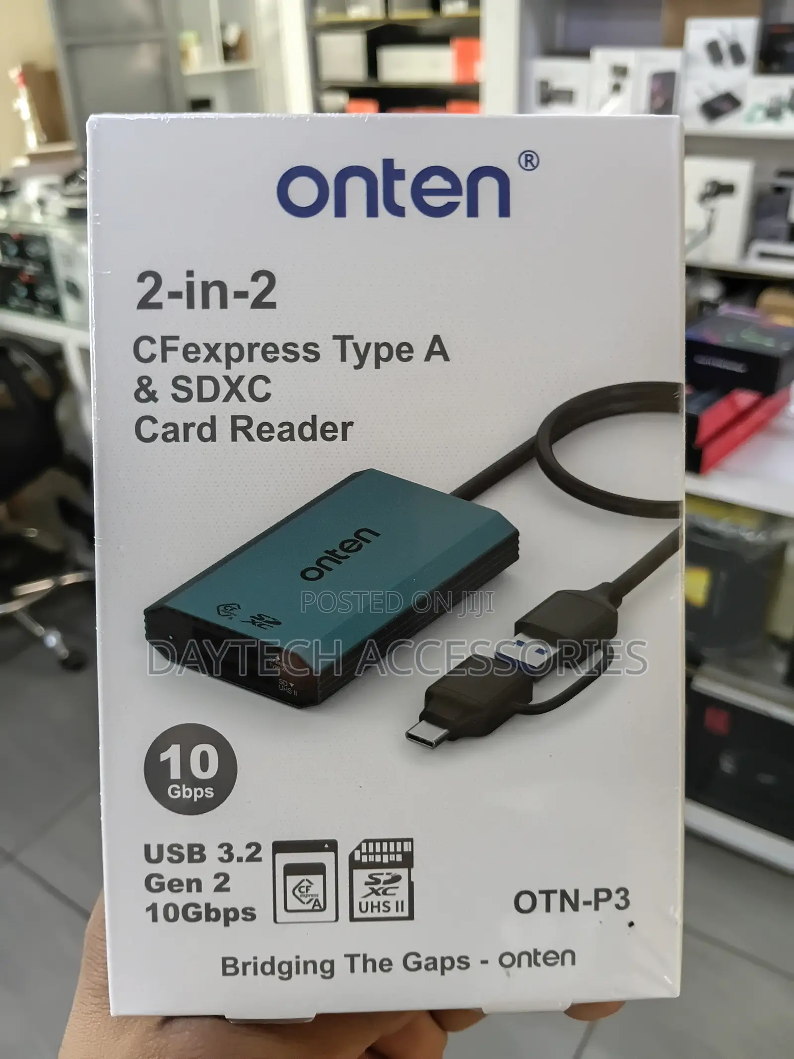 Onten OTN-KSS-P3+ 3-in-1 CF SDXC Micro SDXC Card Reader