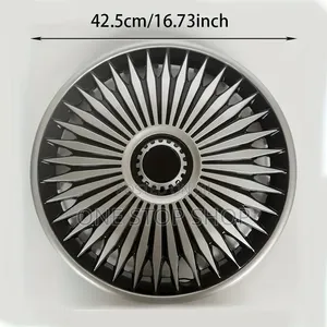 16" Wheel Caps With Muulti Spoke Radial Design With Alternating Black