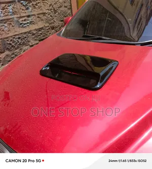 Universal Glossy Black Car Bonnet Hood Air Intake Scoop Vent