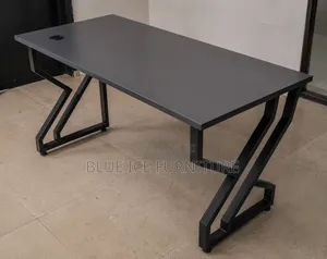 Black Metal Frame Computer Work Desk