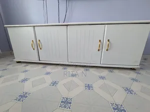 Long White TV Stand