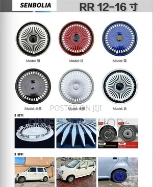 14 Inch Silver Black Wheel Caps Finished With Solid Center Black Cap