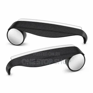 2in1' Carbon Finish Rearview Mirror Rain Eye With Blind Spot Mirror