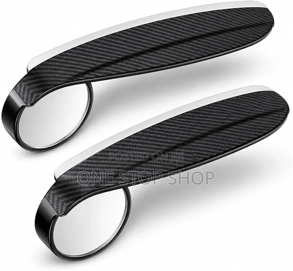 Sporty Textured Finish Side Mirror Rain Visor With Blind Spot Mirror