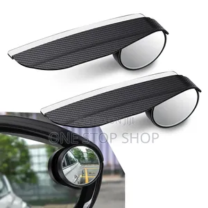 Blind Spot Mirror With Rain Eyebrow Guard Universal Fit