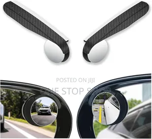Blind Spot Mirror With Rain Eyebrow Guard Universal Fit