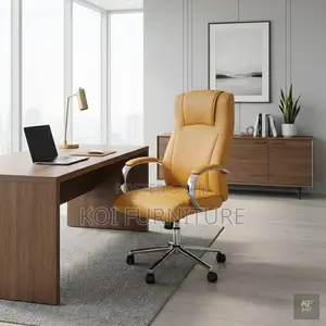 Office Chairs; Brown Leather Office Director Seats