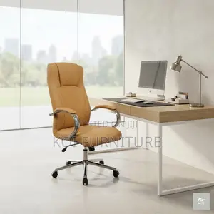 Office Chairs; Brown Leather Office Director Seats